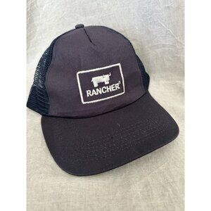 🌵4/$25 Rancher Hit Wear Blue Embroidered Bull Trucker Snap-Back Hat Cap Western